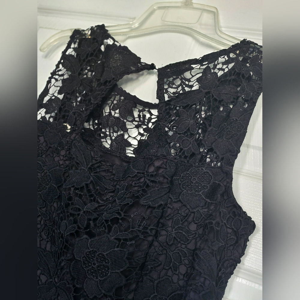 New with tags! NWT Lauren Conrad black lace & pink tulle dress  Size Large - Picture 3 of 4